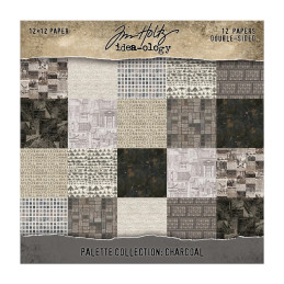 Idea-Ology - Tim Holtz - Palette Collection 12x12 - Charcoal - TH94465
