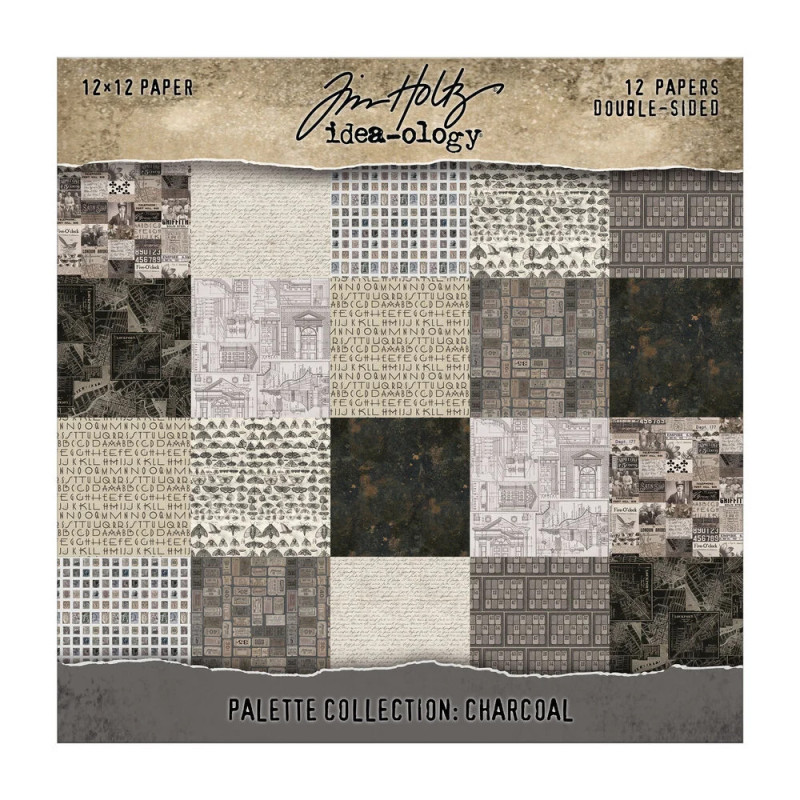Idea-Ology - Tim Holtz - Palette Collection 12x12 - Charcoal - TH94465