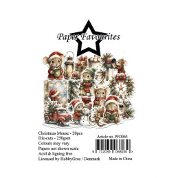 Paper Favourites - Die Cuts - Christmas Mouse - PFD063