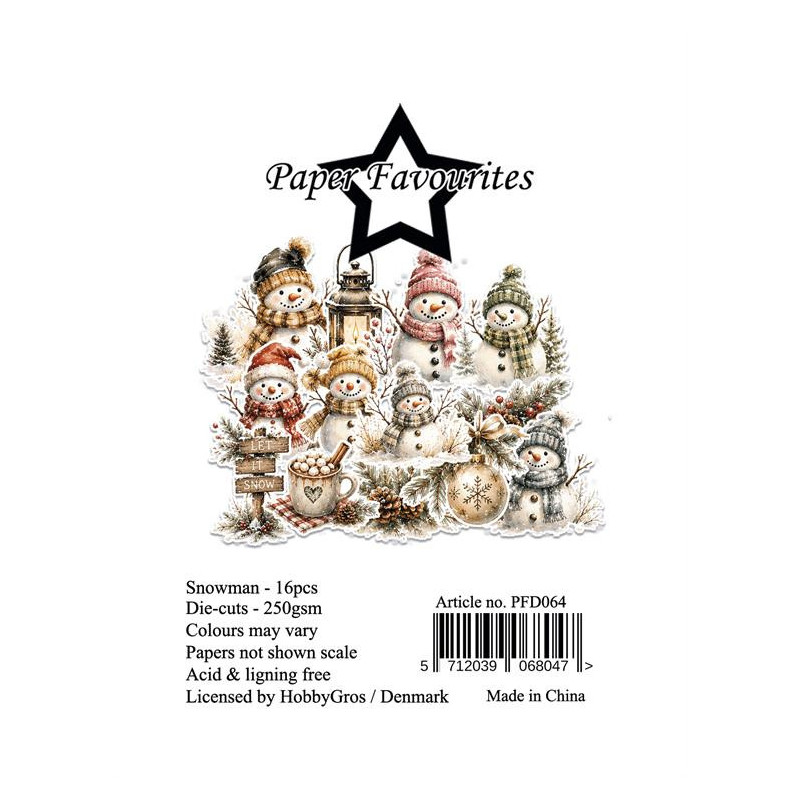 Paper Favourites - Die Cuts - Snowman - PFD064