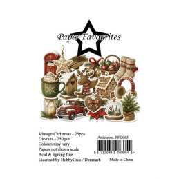 Paper Favourites - Die Cuts - Vintage Christmas - PFD065