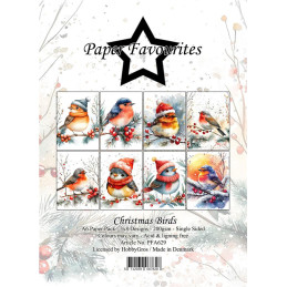 Paper Favourites - Papirpakke A6 - Christmas Birds - PFA629