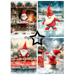 Paper Favourites - Papirpakke A6 - Christmas Gnomes 2 - PFA630
