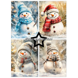 Paper Favourites - Papirpakke A6 - Christmas Snowman - PFA632