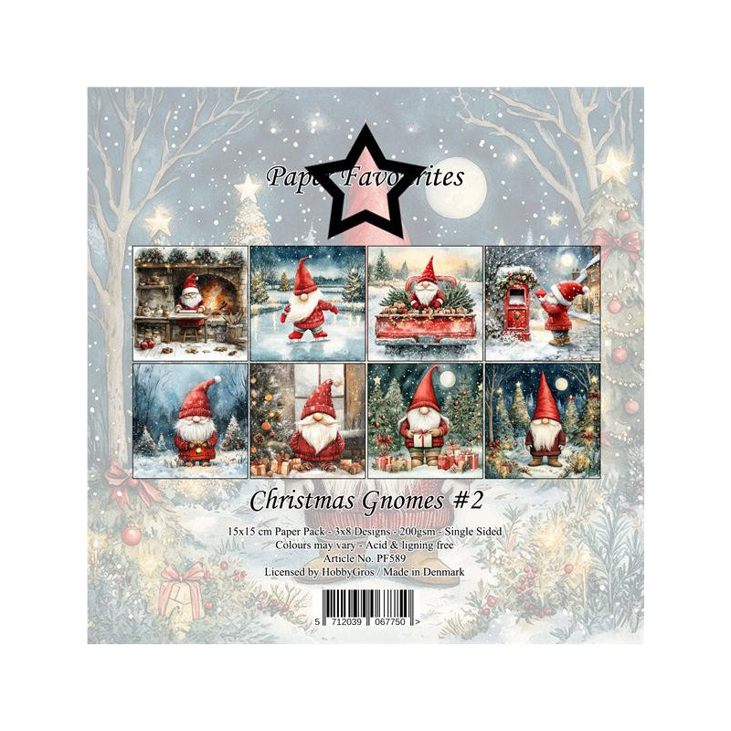 Paper Favourites - Papirpakke 15x15 - Christmas Gnomes 2 - PF589