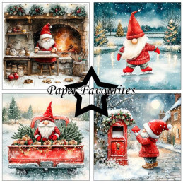 Paper Favourites - Papirpakke 15x15 - Christmas Gnomes 2 - PF589