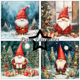 Paper Favourites - Papirpakke 15x15 - Christmas Gnomes 2 - PF589