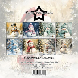 Paper Favourites - Papirpakke 15x15 - Christmas Snowman - PF591