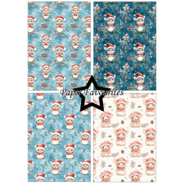 Paper Favourites - Papirpakke A5 - Christmas Mouse - PFA229
