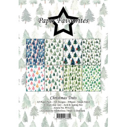 Paper Favourites - Papirpakke A5 - Christmas Trees - PFA231