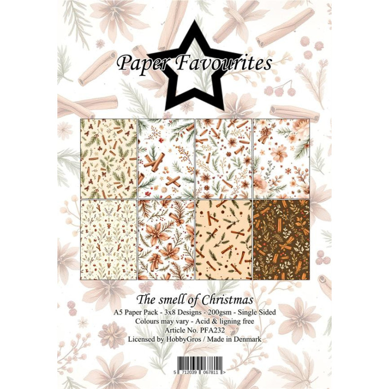 Paper Favourites - Papirpakke A5 - The Smell Of Christmas - PFA232