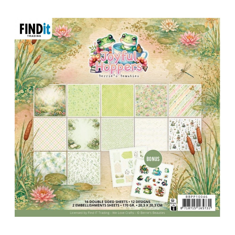 Berries Beauties - Papirblok - Joyful Hoppers - BBPP10046