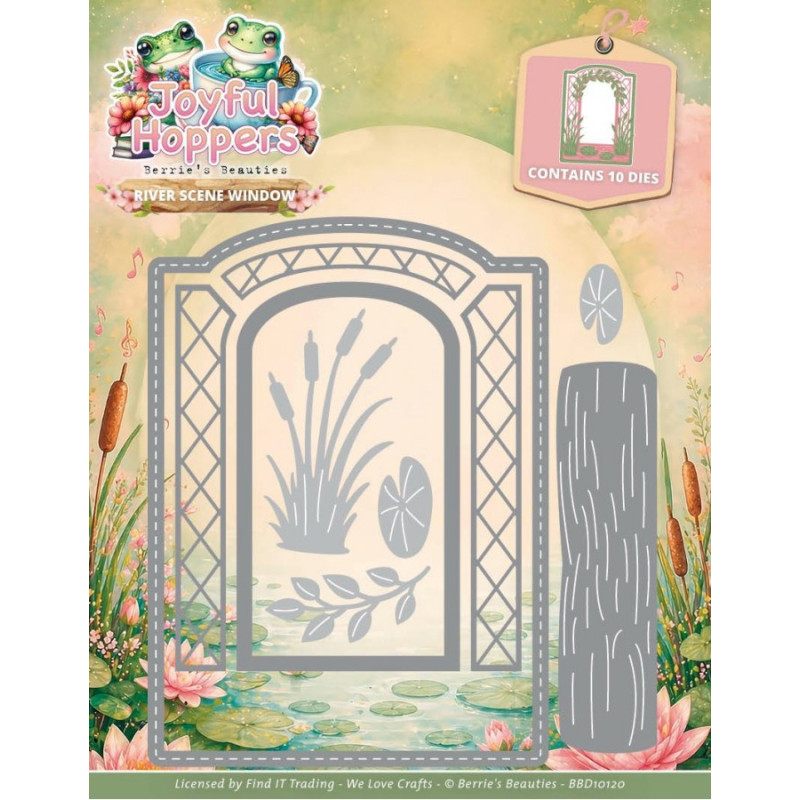 Berries Beauties - Joyful Hoppers - River Scene Window - BBD10120