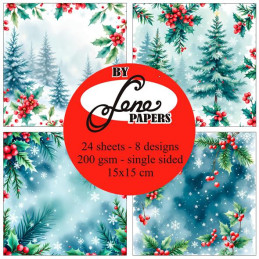 By Lene - Papirpakke 15x15 - Real Christmas - BLP083