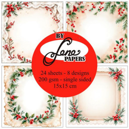 By Lene - Papirpakke 15x15 - Real Christmas - BLP083