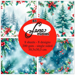 By Lene - Papirpakke 30x30 - Real Christmas - BLP383