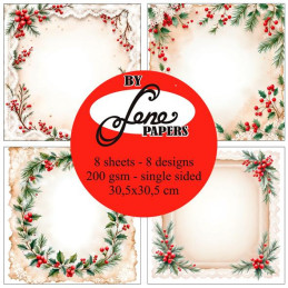 By Lene - Papirpakke 30x30 - Real Christmas - BLP383