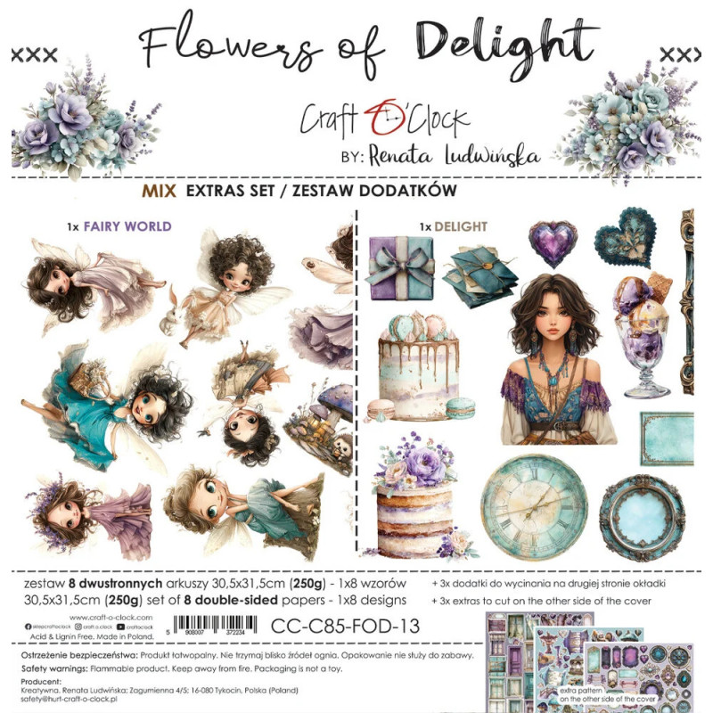 Craft O'Clock - Extras Set - Flowers Of Delight - Mix - CC-C85-FOD-13