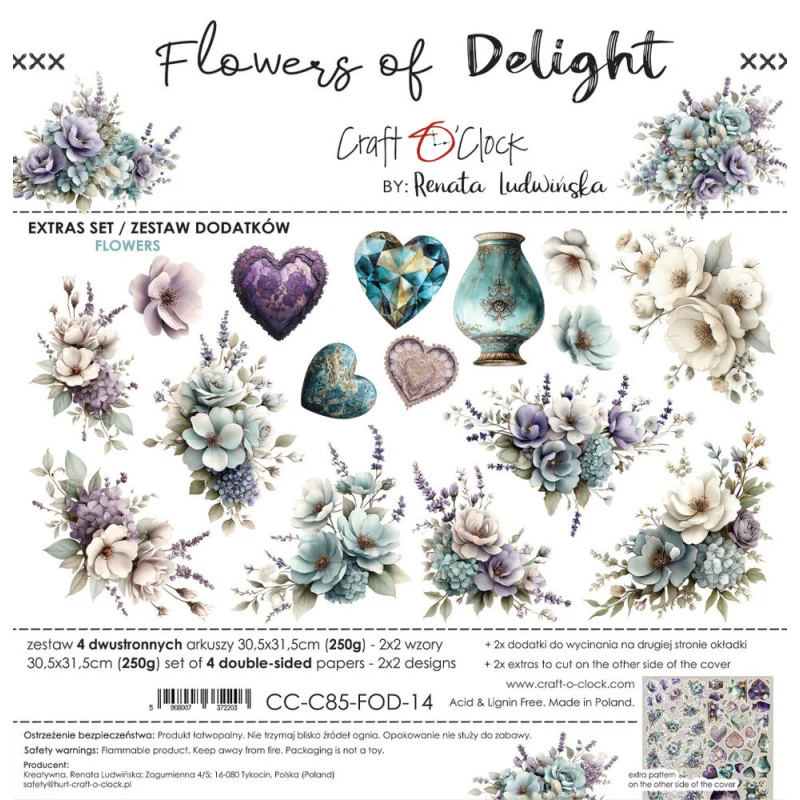 Craft O'Clock - Extras Set - Flowers Of Delight - Flowers - CC-C85-FOD-14