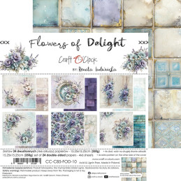 Craft O'Clock - Papirpakke 15x15 - Flowers Of Delight - CC-C85-FOD-10