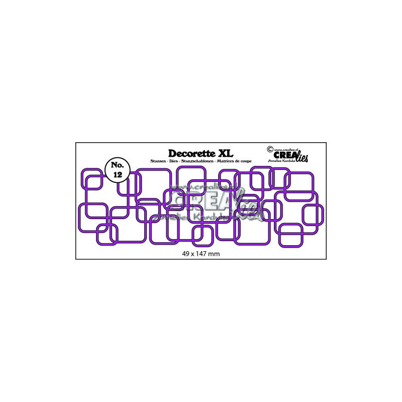 CREAlies - Decorette XL No. 12 - Interlocking Squares - CLDRXL12