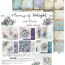 Craft O'Clock - Papirpakke 30x30 - Flowers Of Delight - CC-C85-FOD-00