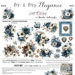 Craft O'Clock - Extras Set - Mr. & Mrs. Elegance - Flowers - CC-C86-MME-14