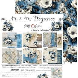 Craft O'Clock - Papirpakke 30x30 - Mr. & Mrs. Elegance - CC-C86-MME-00