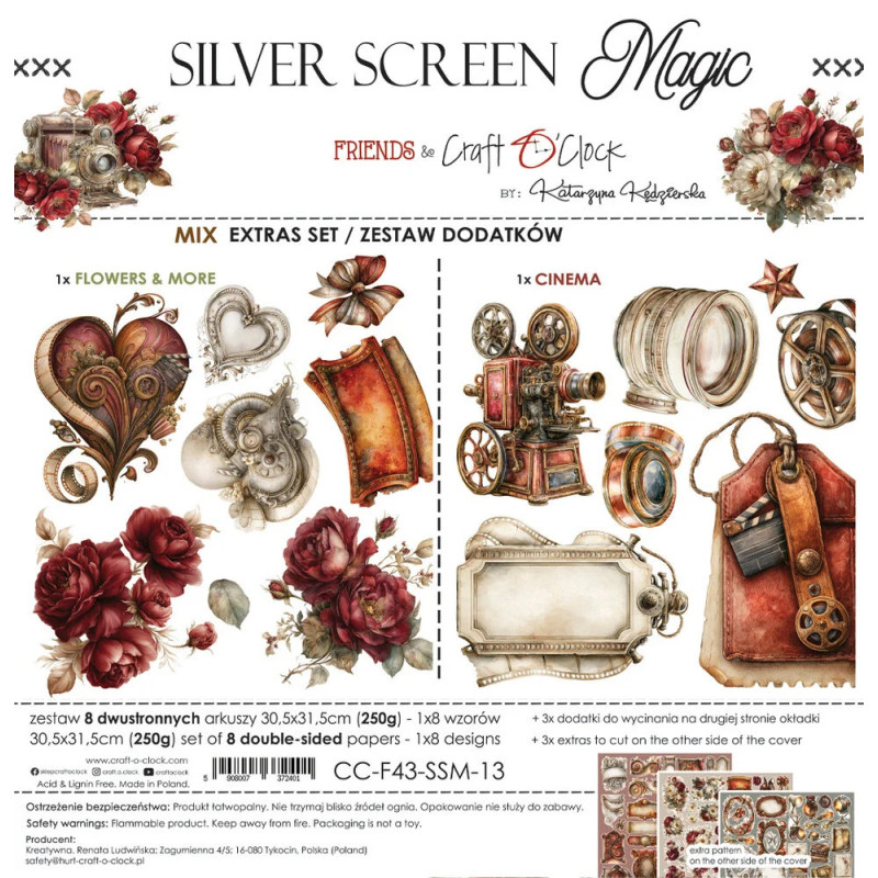 Craft O'Clock - Extras Set - Silver Screen Magic - Mix - CC-F43-SSM-13