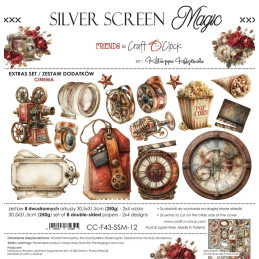 Craft O'Clock - Extras Set - Silver Screen Magic - Mix - CC-F43-SSM-13