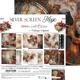 Craft O'Clock - Papirpakke 20x20 - Silver Screen Magic - Mix - CC-F43-SSM-09