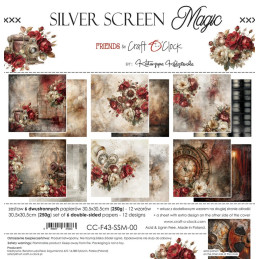 Craft O'Clock - Papirpakke 30x30 - Silver Screen Magic - CC-F43-SSM-00