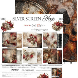 Craft O'Clock - Papirpakke 30x30 - Silver Screen Magic - CC-F43-SSM-00