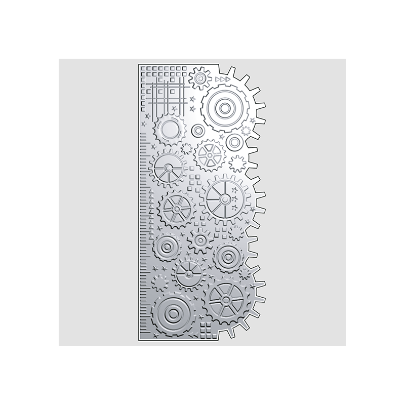 Design5 - Embossingfolder m. Die - Tandhjul - D500005EF