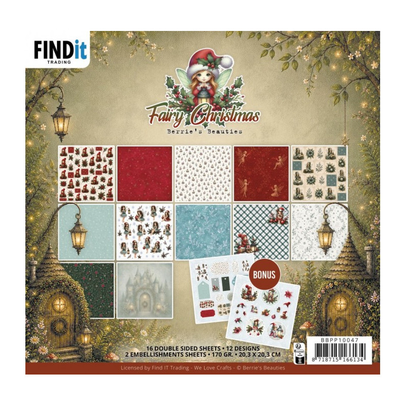 Berries Beauties - Papirblok - Fairy Christmas - BBPP10047