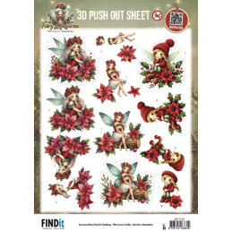 Pushout - Berries Beauties - Fairy Christmas - Poinsettia - SB11151