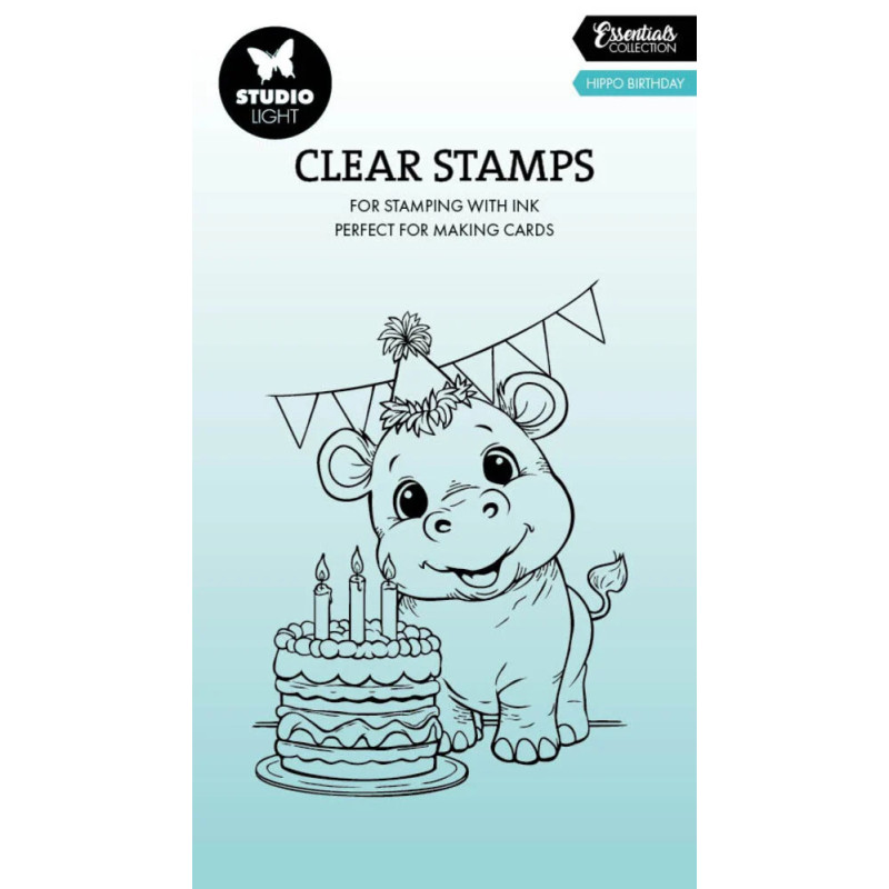 Studio Light - Stempel - Essentials - Hippo Birthday - SL-ES-STAMP950