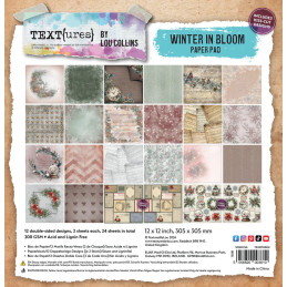 TEXT(ures) - Paper Pad 12x12 - Winter In Bloom - TEXPP0004