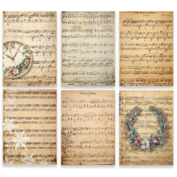 TEXT(ures) - Paper Pad 5x7 - Winter In Bloom - Music Sheets - TEXPP0006