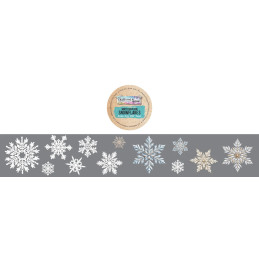 TEXT(ures) - Kiss-Cut PET Tape - Winter In Bloom - Snowflakes - TEXCT0002
