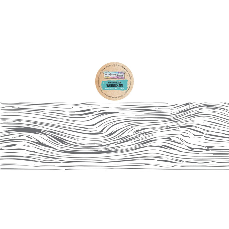 TEXT(ures) - Kiss-Cut PET Tape - Winter In Bloom - Woodgrain - TEXCT0003