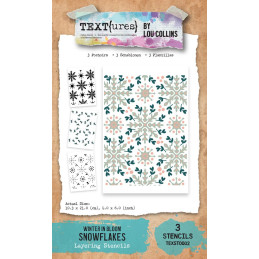 TEXT(ures) - Layering Stencil Set - Winter In Bloom - Snowflakes - TEXST0002