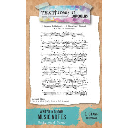 TEXT(ures) - Clear Stamp - Winter In Bloom - Music Notes - TEXCS0007