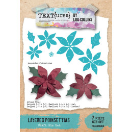 TEXT(ures) - Winter In Bloom - Layered Poinsettias - TEXCD0004