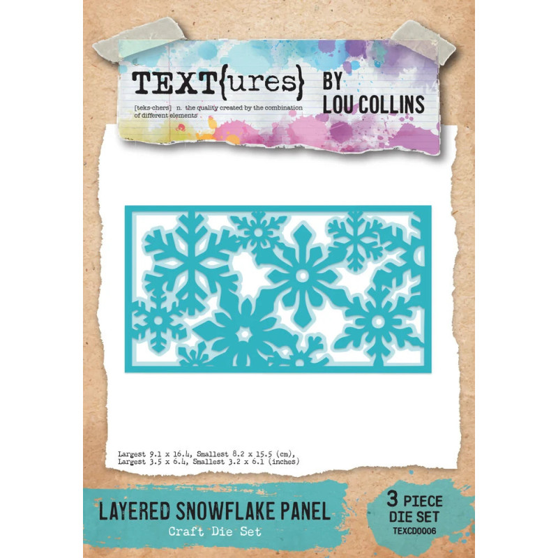 TEXT(ures) - Winter In Bloom - Layered Snowflake Panel - TEXCD0006