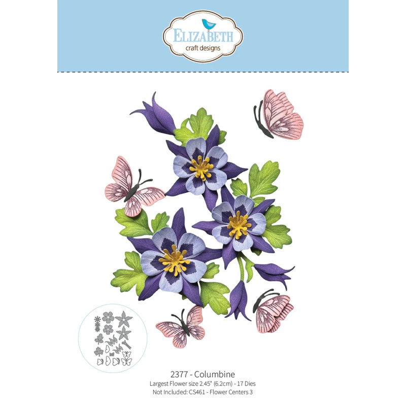 Elizabeth Craft Designs - Paper Flowers - Columbine