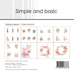 Simple And Basic - Papirpakke 15x15 - Cozy Autumn - SBP571