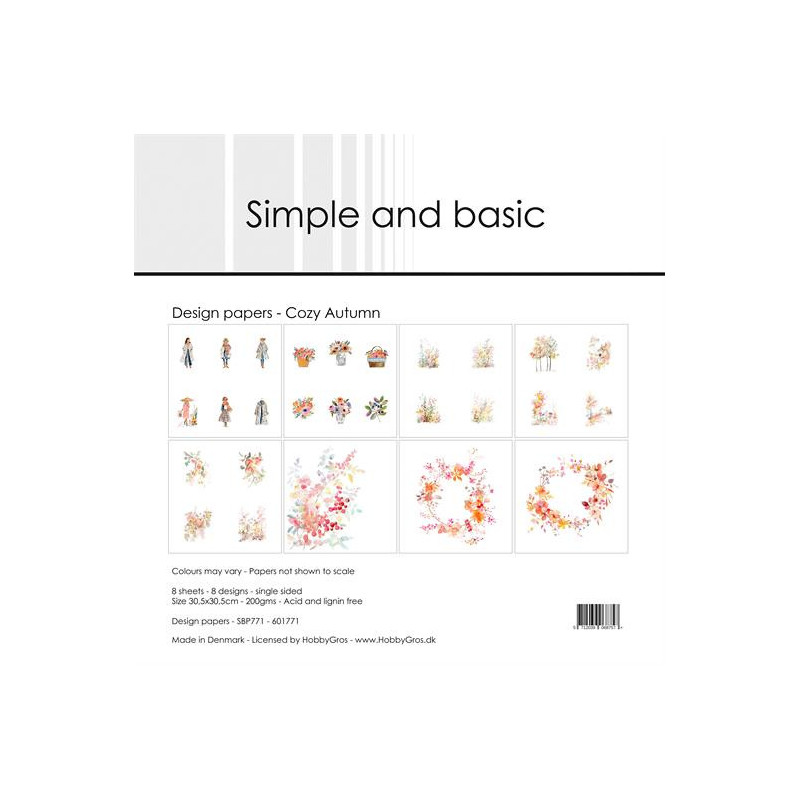 Simple And Basic - Papirpakke 30.5x30.5 - Cozy Autumn - SBP771