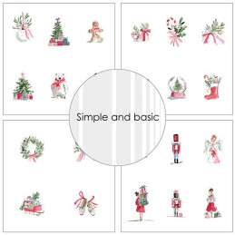 Simple And Basic - Papirpakke 30.5x30.5 - Cozy Watercolour Christmas - SBP772
