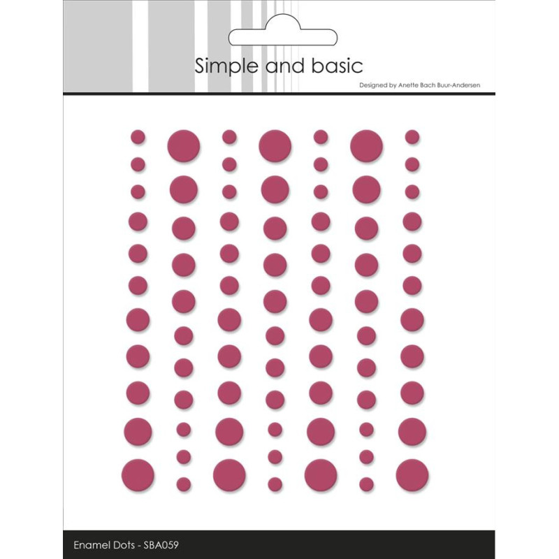Simple And Basic - Matte Enamel Dots - Raspberry